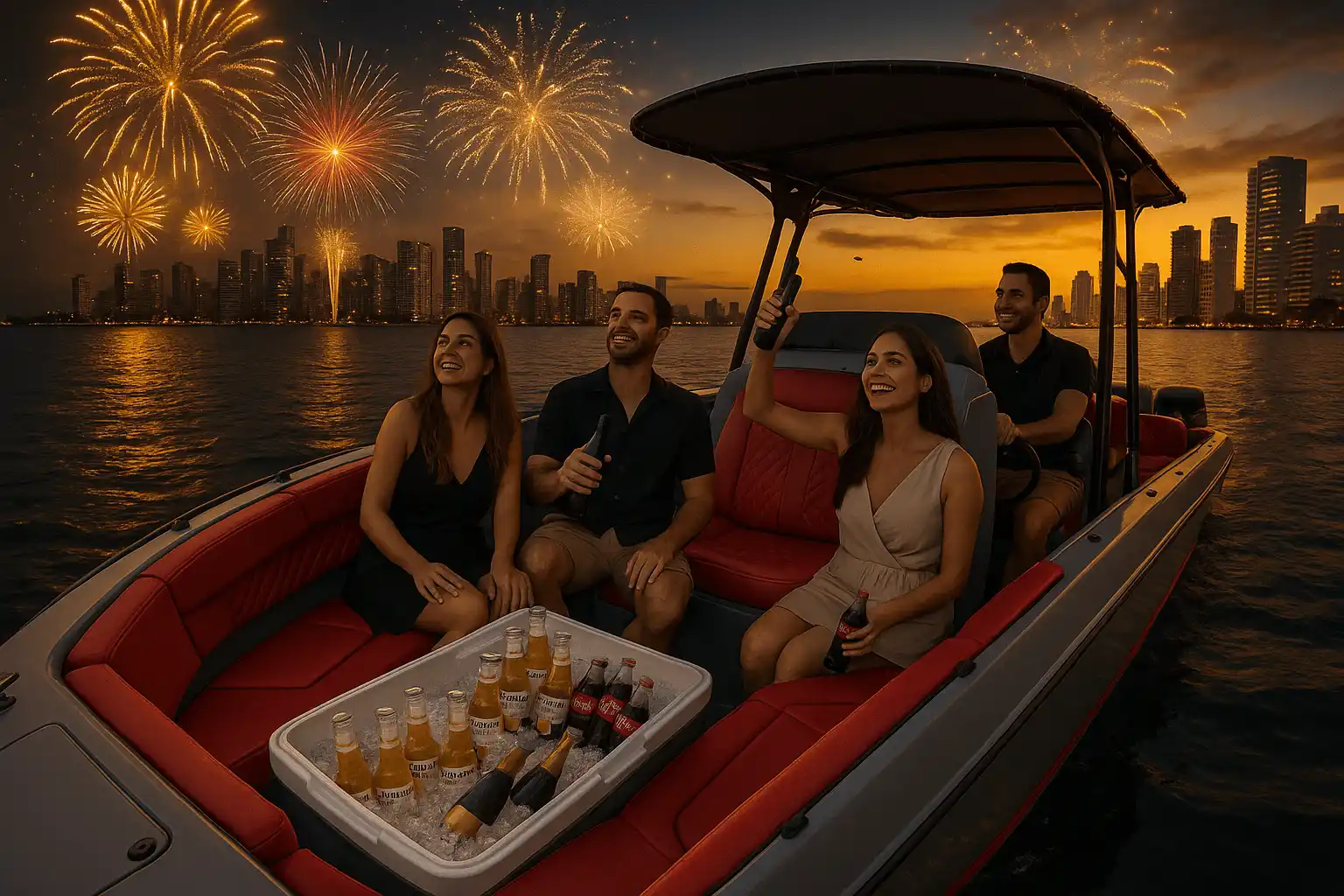 Año Nuevo 2025 en Bote - Cartagena